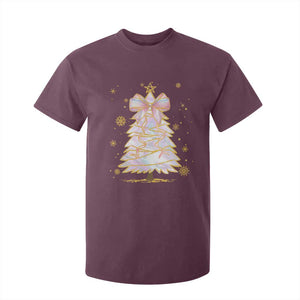 Christmas Tree Bow T Shirt For Kid Gift For Her TS10 Maroon Print Your Wear