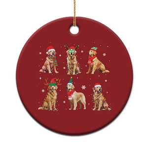 Golden Retriever Xmas Christmas Ornament Gift for Dog Lover Happy New Year Dog Xmas Lights TS10 Print Your Wear