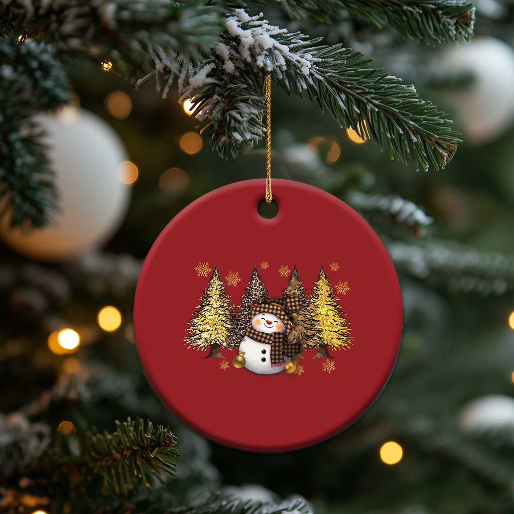 Xmas Snowman Christmas Ornament Cute Winter Leopard Xmas Tree Farm TS10 Print Your Wear