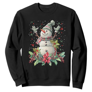 Christmas Snowman Sweatshirt Retro Winter Holiday Gift For Her TS10 Black Print Your Wear