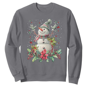 Christmas Snowman Sweatshirt Retro Winter Holiday Gift For Her TS10 Charcoal Print Your Wear
