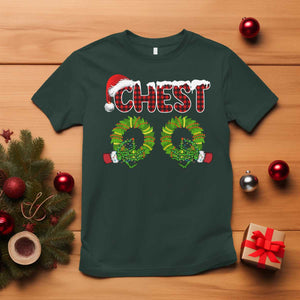 Christmas Couples T Shirt Chest Nuts Funny Couples Matching Chestnuts TS10 Dark Forest Green Print Your Wear