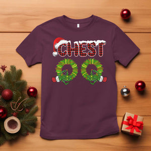 Christmas Couples T Shirt Chest Nuts Funny Couples Matching Chestnuts TS10 Maroon Print Your Wear