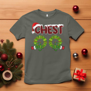 Christmas Couples T Shirt Chest Nuts Funny Couples Matching Chestnuts TS10 Military Green Print Your Wear