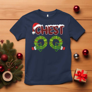 Christmas Couples T Shirt Chest Nuts Funny Couples Matching Chestnuts TS10 Navy Print Your Wear