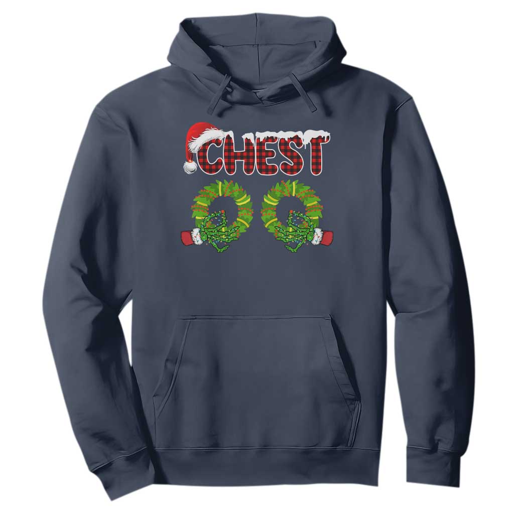 Christmas Couples Hoodie Chest Nuts Funny Couples Matching Chestnuts TS10 Navy Print Your Wear