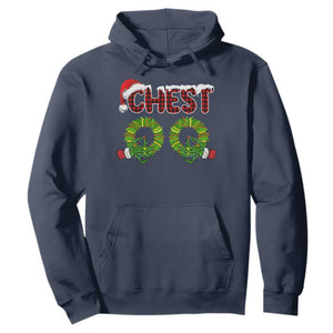 Christmas Couples Hoodie Chest Nuts Funny Couples Matching Chestnuts TS10 Navy Print Your Wear