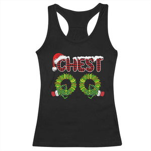 Christmas Couples Racerback Tank Top Chest Nuts Funny Couples Matching Chestnuts TS10 Black Print Your Wear