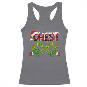 Christmas Couples Racerback Tank Top Chest Nuts Funny Couples Matching Chestnuts TS10 Charcoal Print Your Wear