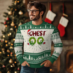 Couples Matching Ugly Christmas Sweater Chest Nuts Funny Couples Chestnuts TS10 Green Print Your Wear