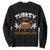 Thanksgiving Turkey And Touchdowns Football Season Sweatshirt Game Day TS10 Black Print Your Wear