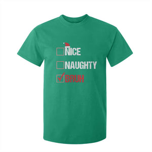 Christmas Santa T Shirt For Kid Nice Naughty Bruh Xmas List TS10 Irish Green Print Your Wear