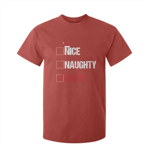 Christmas Santa T Shirt For Kid Nice Naughty Bruh Xmas List TS10 Red Print Your Wear