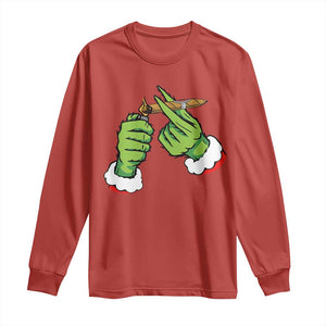 Pothead Christmas Long Sleeve Shirt Cannabis Weed Adult Christmas Party TS10 Red Print Your Wear