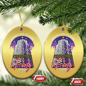 Nakatomi Plaza Xmas Party 1988 Christmas Ornament Funny 80's Movie Ugly Xmas Gift TS10 Oval Gold Print Your Wear