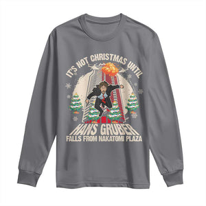 Christmas Nakatomi Plaza Long Sleeve Shirt Hans Gruber Xmas Party 2024 TS10 Charcoal Print Your Wear