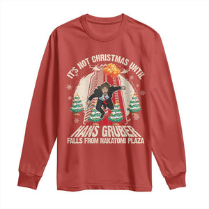 Christmas Nakatomi Plaza Long Sleeve Shirt Hans Gruber Xmas Party 2024 TS10 Red Print Your Wear