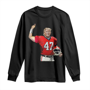 Trump Football Long Sleeve Shirt Vintage Sports Fan TS10 Black Print Your Wear