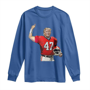 Trump Football Long Sleeve Shirt Vintage Sports Fan TS10 Royal Blue Print Your Wear