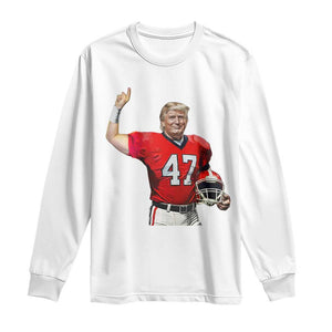 Trump Football Long Sleeve Shirt Vintage Sports Fan TS10 White Print Your Wear