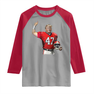 Trump Football Raglan Shirt Vintage Sports Fan TS10 Sport Gray Red Print Your Wear