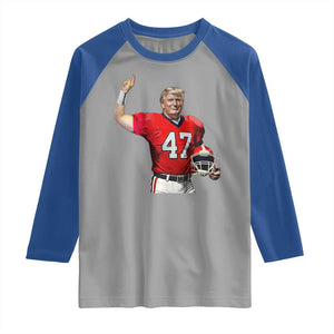 Trump Football Raglan Shirt Vintage Sports Fan TS10 Sport Gray Royal Print Your Wear