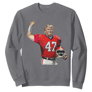 Trump Football Sweatshirt Vintage Sports Fan TS10 Charcoal Print Your Wear