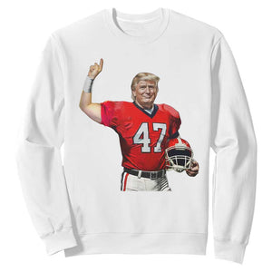 Trump Football Sweatshirt Vintage Sports Fan TS10 White Print Your Wear