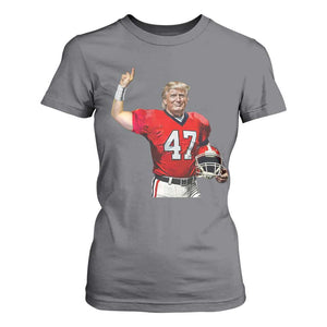 Trump Football T Shirt For Women Vintage Sports Fan TS10 Charcoal Print Your Wear