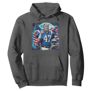 Trump Football Hoodie Vintage Sports Fan Game Day TS10 Dark Heather Print Your Wear