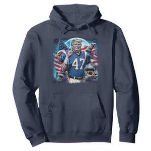 Trump Football Hoodie Vintage Sports Fan Game Day TS10 Navy Print Your Wear