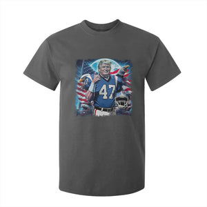 Trump Football T Shirt For Kid Vintage Sports Fan Game Day TS10 Dark Heather Print Your Wear