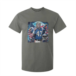 Trump Football T Shirt For Kid Vintage Sports Fan Game Day TS10 Military Green Print Your Wear