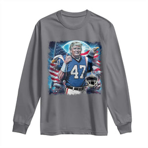 Trump Football Long Sleeve Shirt Vintage Sports Fan Game Day TS10 Charcoal Print Your Wear