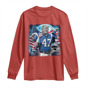 Trump Football Long Sleeve Shirt Vintage Sports Fan Game Day TS10 Red Print Your Wear