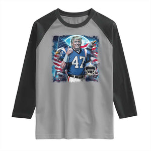 Trump Football Raglan Shirt Vintage Sports Fan Game Day TS10 Sport Gray Black Print Your Wear