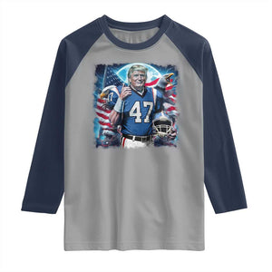 Trump Football Raglan Shirt Vintage Sports Fan Game Day TS10 Sport Gray Navy Print Your Wear