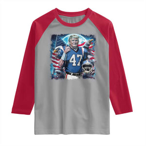 Trump Football Raglan Shirt Vintage Sports Fan Game Day TS10 Sport Gray Red Print Your Wear