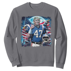 Trump Football Sweatshirt Vintage Sports Fan Game Day TS10 Charcoal Print Your Wear