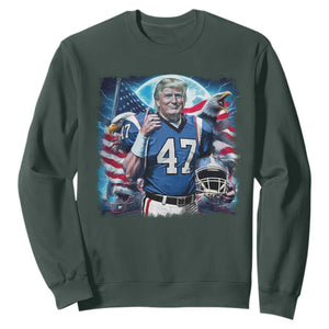 Trump Football Sweatshirt Vintage Sports Fan Game Day TS10 Dark Forest Green Print Your Wear