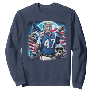 Trump Football Sweatshirt Vintage Sports Fan Game Day TS10 Navy Print Your Wear