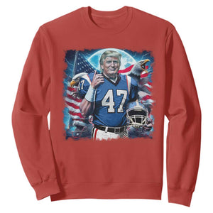 Trump Football Sweatshirt Vintage Sports Fan Game Day TS10 Red Print Your Wear