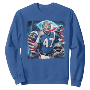 Trump Football Sweatshirt Vintage Sports Fan Game Day TS10 Royal Blue Print Your Wear