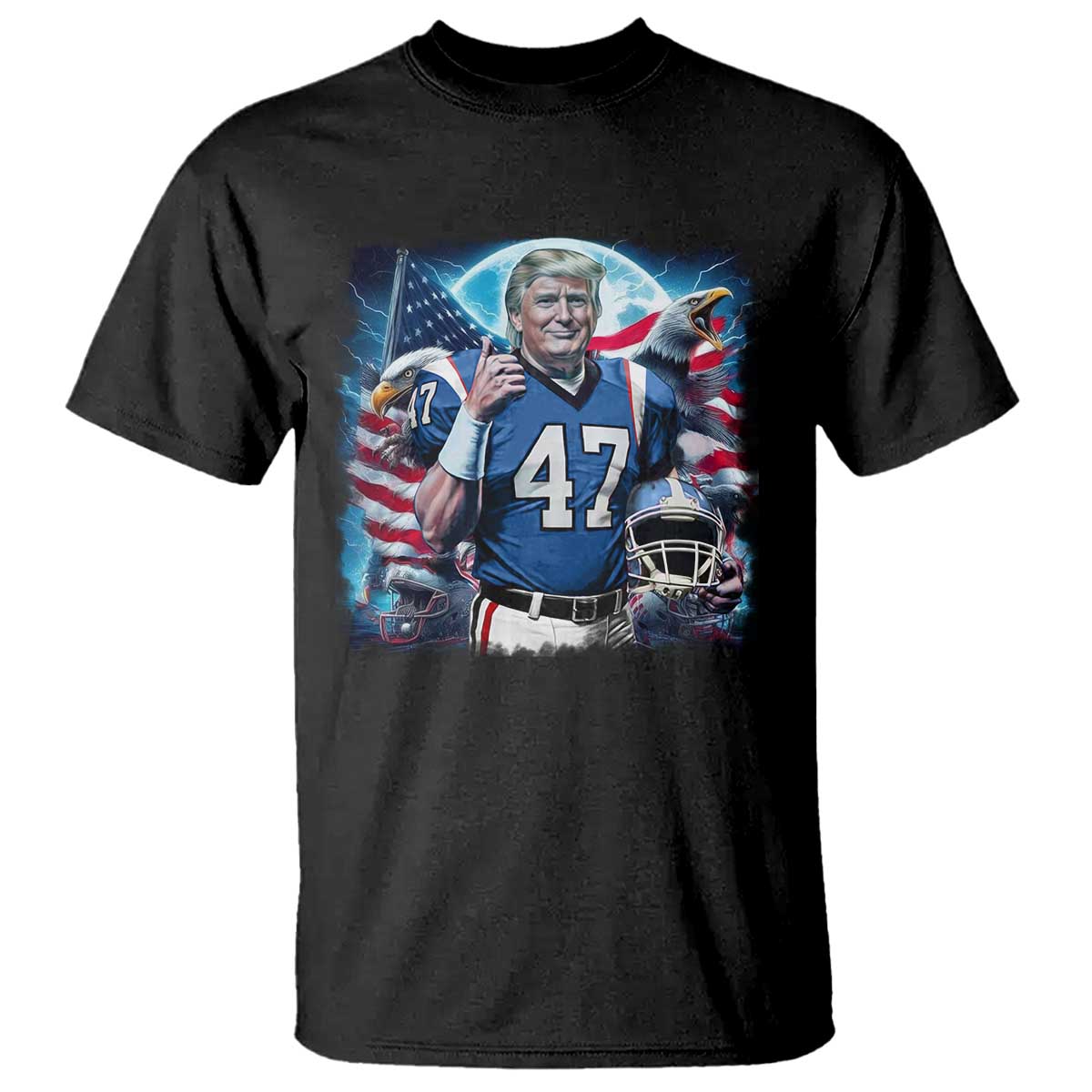 Trump Football T Shirt Vintage Sports Fan Game Day TS10 Black Print Your Wear