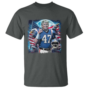 Trump Football T Shirt Vintage Sports Fan Game Day TS10 Dark Heather Print Your Wear