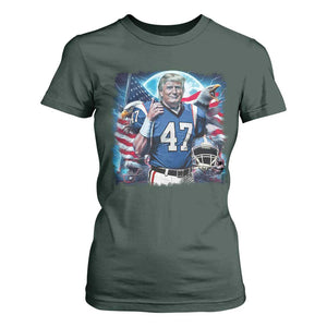 Trump Football T Shirt For Women Vintage Sports Fan Game Day TS10 Dark Forest Green Print Your Wear