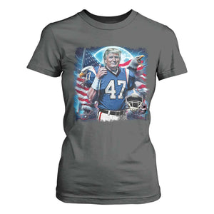 Trump Football T Shirt For Women Vintage Sports Fan Game Day TS10 Dark Heather Print Your Wear