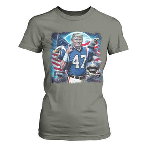 Trump Football T Shirt For Women Vintage Sports Fan Game Day TS10 Military Green Print Your Wear