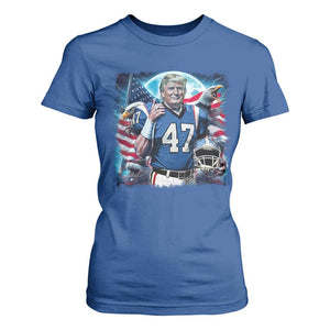 Trump Football T Shirt For Women Vintage Sports Fan Game Day TS10 Royal Blue Print Your Wear