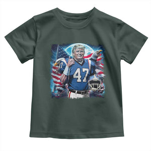 Trump Football Toddler T Shirt Vintage Sports Fan Game Day TS10 Dark Forest Green Print Your Wear